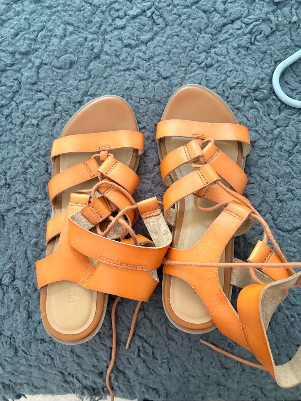 Old Navy Orange Lace-Up Strappy Sandals